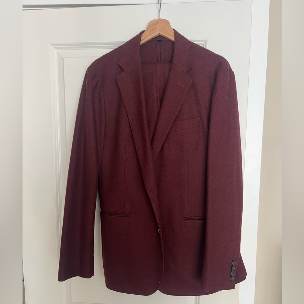 Men's J.Crew Burgundy Suit 40R Pants 31x30